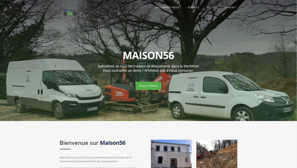 Image du site web Maison56