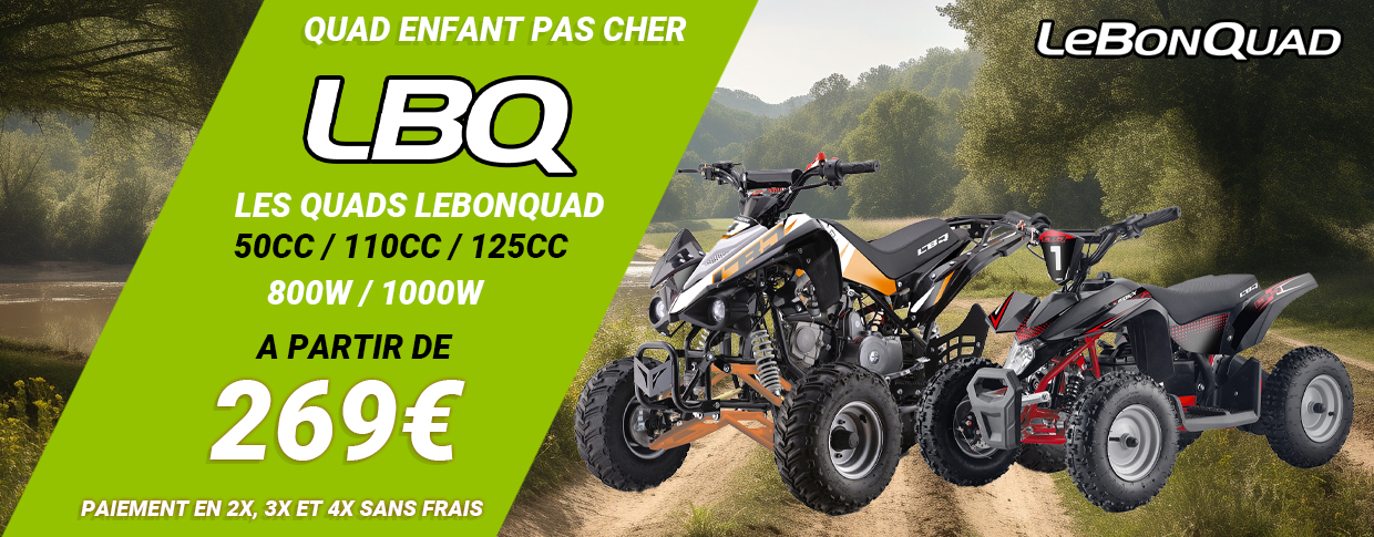 Création graphique d'une bannière pour un site de vente de quad