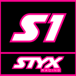 Logo pour carburateur de Moto, de la marque Styx en rose
